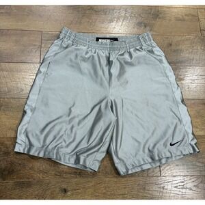 Nike Dazzle Baggy Basketball Shorts Silver XL Embroidered Swoosh 2000s